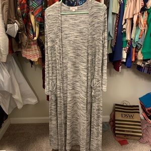 LuLaRoe Small Sarah Heathered Navy Blue Ribbed
